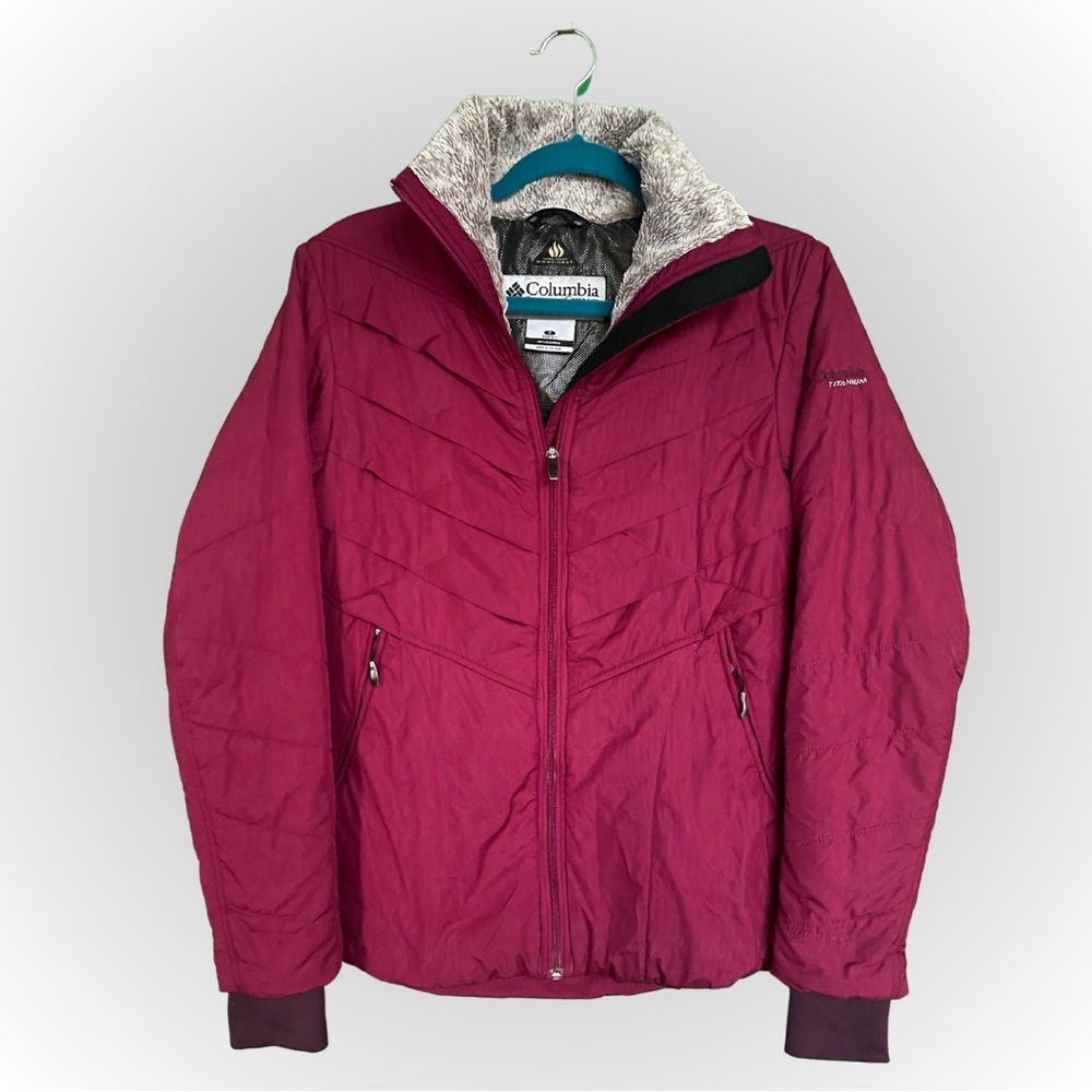 Columbia Titanium Jacket Women’s S Thermal Comfort Omni Heat Purple